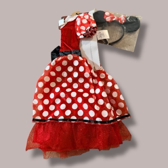 New! Disney Minnie Mouse classic costume for girls Size Small 6/6x - Picture 3 of 4